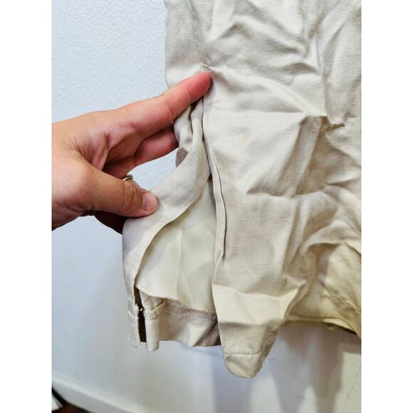 Anine Bing Women's Off-White Wide-Leg Front Zipper Lyra Trousers Pants Size 34 - Picture 7 of 16